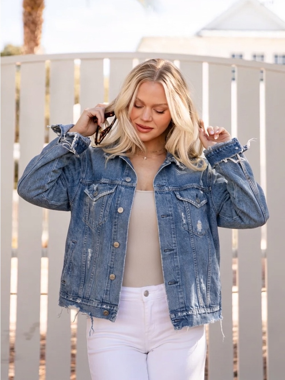 Citizens Of Humanity Distressed Blue Denim Jacket